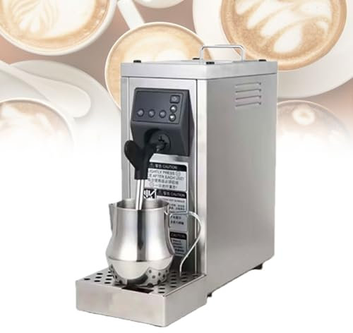 Mousseur À Lait À Vapeur Professionnel, Machine À Mousser Le Café Commerciale En Acier Inoxydable De 1450 W Avec Réservoir De Lait De 500 Ml, 104 F-194F, Distributeur De Lait Automatique Amovible