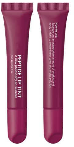 Lipgloss – Peptidfarbener Lippenstift, Feuchtigkeitsspendend, Wasserstrahlender Lippenbalsam, Lip Glaze, Lippenglanzbalsam