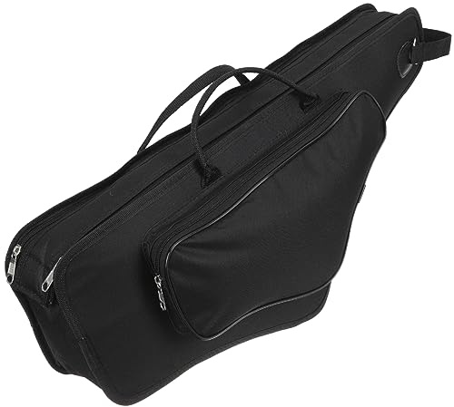 ibasenice Schwarzer Saxophonkoffer mit Großem Fassungsvermögen Gepolstertem Griff und Verstellbarem Schultergurt Tragbare Saxophontasche für Altsaxophon zum Schutz bei Konzerten