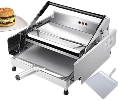 forplubossmmp Macchina Automatica per Pane con Hamburger alla Griglia - 6 Hamburger alla Volta, Macchina per Pane alla Griglia A Doppio Strato - Temperatura 50-300°C E Temporizzazione 0~3min