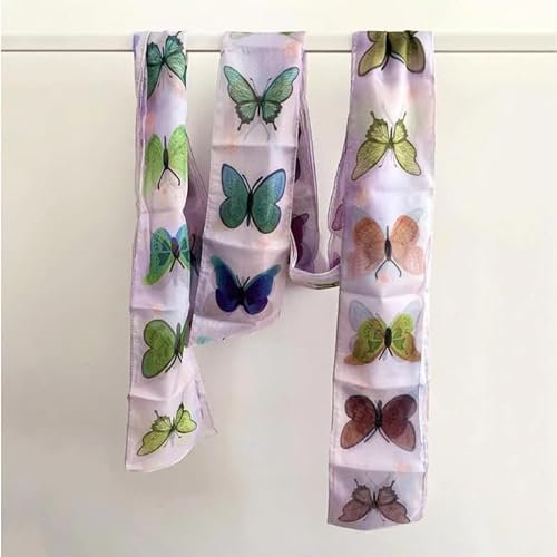 Extra langer Chiffon-Seidenschal Zaubertricks (15 m×16 cm/49,21 ft×6,7,6 cm) langer Seidenschlangen Schmetterling Muster Bühnenparty Magisches Zubehör Requisiten für Zauberer