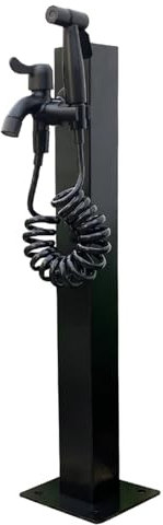 CLLXDZ Robinet extérieur, Fontaine exterieure de Jardin, Robinet extérieur, Simple Pile d'eau avec Un Sens décoratif Complet, Fontaine de Jardin, fontaines extérieures, Noir