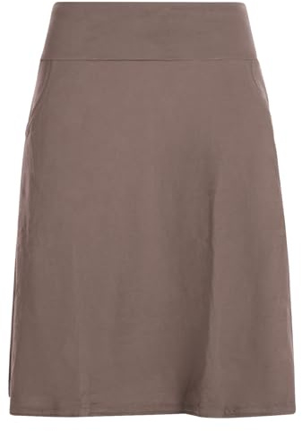 Vishes - Alternative Bekleidung - Rock Damen Knielang Bio Baumwolle Breiter Bund Jersey Röcke Basic
