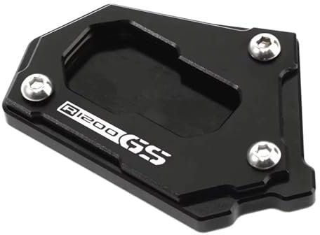 YZXOOP Seitenständer Verlängerung Motorrad Seitenständerplatte Für R1200GS R 1200 GS R1200 GS LC ADV Abenteuer 2013-2018 Fußständer Pads(Schwarz,X-1)