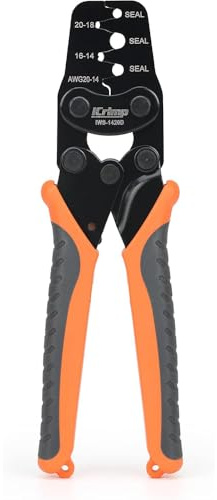 iCrimp IWC-1420D pressverktyg, 0,5–2 mm² (20–14 AWG) Crimptång för pressning av Delphi Packard Weather Pack-anslutningar och metri-pack-kontakter, vattentäta, förseglade kontakter