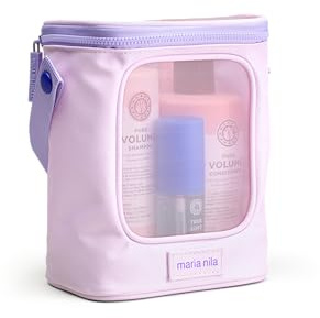 Maria Nila Pure Volume Beauty Bag – Volumen-Shampoo & Conditioner Set mit limitiertem Arganöl, im recycelten Mesh-Täschchen – Für Fülle & Glanz