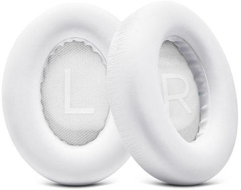 G GVOEARS Replacement Ear Pads for Bose NC700 Noise Cancelling Headphones | Upgrade Protein Leather Earpad Cushions for Bose 700 Over-Ear Headset (Soapstone White)