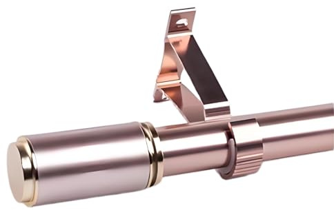 LTSRLL Barra De Cortina Doble para Ducha, 100-320 Cm, De Aleación De Aluminio, Pista De Cortina para Uso Interior Y Exterior, Fácil De Instalar Y Deslizar(Rose-a,320cm(160cm*2))