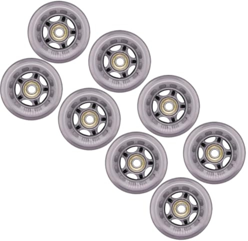 WSDAV Inline Skate Rollen 70mm 72mm 76mm 80mm mit ABEC-7 Lagern, Gepäckrollen, 8er Pack Ersatzrollen