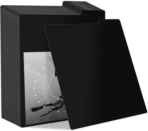 Hlimior 26 Pack Vinyl Record Dividers with Tabs - Heavy Duty Plastic LP Dividers for 12 Inch Vinyl Records - Blank Writable Separators for Organizing Collection by Genre or Alphabet (33 RPM, Black)