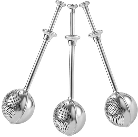 HOODANCOS 3pcs Stainless Steel Flour Mesh Sifter Set Fine Mesh, Handheld Baking Sugar and Spice Duster, Powdered Sugar Shaker for Baking and Cooking