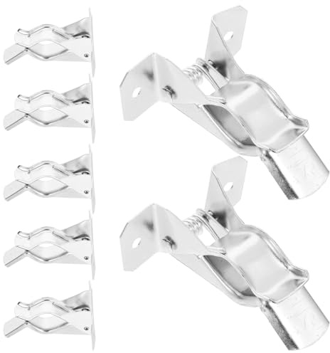 Healeved 10pcs Heavy Duty Iron Mop Holder Wall Mounted Broom Hooks Tool Clips Organizer for Kitchen Bathroom Garage Laundry Storage