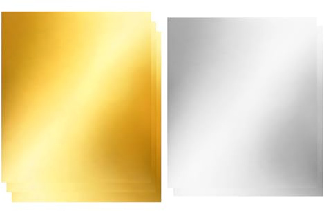 Láminas de Foil para Repujar - 5 Piezas De Uso Intensivo y Doble Cara - Láminas de Estaño para Artesanía y Repujado | Para Montaje Repujado Y Proyectos Artisticos Manualidades Arte Y Decoración Del Ho