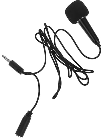HEALSOPTHY Mini Microfono Professionale per Smartphone e PC Microfono di Registrazione Portatile Leggero Compatibile Telefoni e Tablet e Vocali per Cantare e Registrare