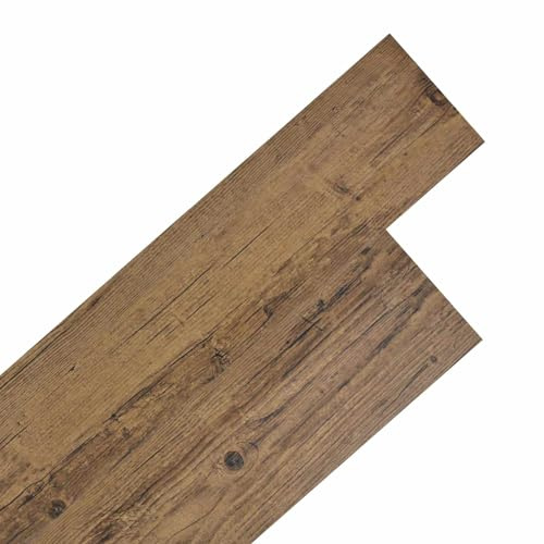 vidaXL Tableros de Suelo Madera de Nogal Marrón 5,02 m² 36 uds. PVC