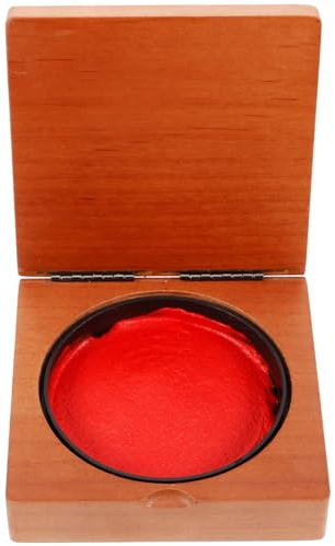SAFIGLE Vintage Aufbewahrungskiste Holz mit Ample Stauraum für Tintenpastenbehälter Tragbare Stempelhalter Holzbox für Stempelkissen Aufbewahrung im Eleganten Design
