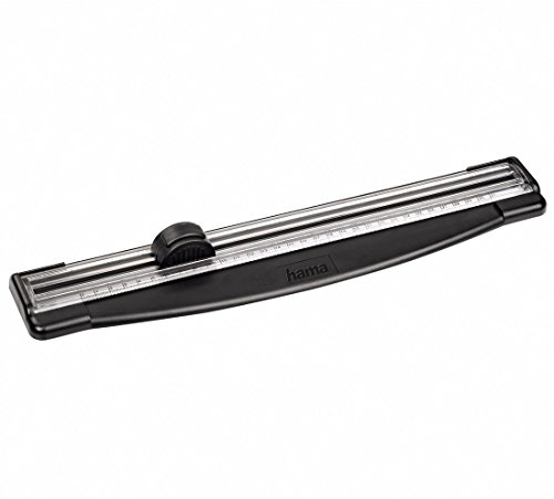 Hama Papierschneider mit Rollklinge, 31cm Schnittlänge, ProCut 310 (Rollenschneidemaschine für Papier/Fotos, transparentes Schneidelineal, tragbar) Papierschneidemaschine, Schneidegerät