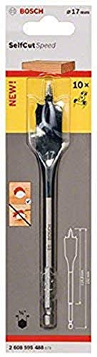 Bosch Professional 1x Mèche plate Self Cut Speed (Bois, avec queue six pans 1/4 Ø 17 mm Longueur 152 mm, Accessoire Perceuse à percussion)