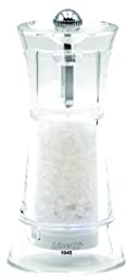 Bisetti Macina Sale Modello Verona, Plastica, Trasparente, 6 x 6 x 13 cm