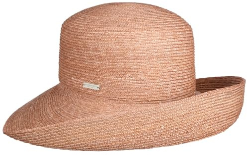 Seeberger Isabelle Glockenhut Damen - Strohglocke Damenhut Aufschlaghut Sommer Frühling-Sommer - One Size beige
