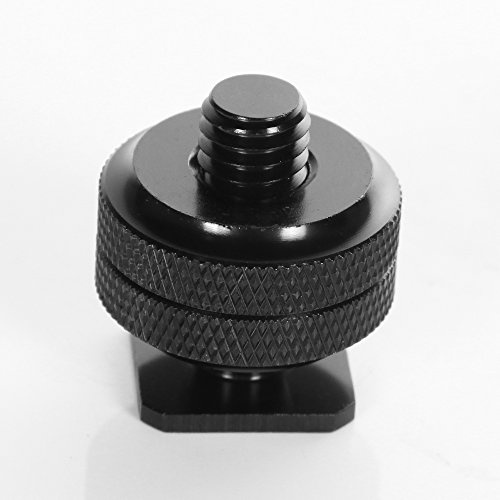 Fotga Blitzschuh-Adapter für Stativ-Kamera, doppellagig, 0,95 cm (3/8 Zoll)