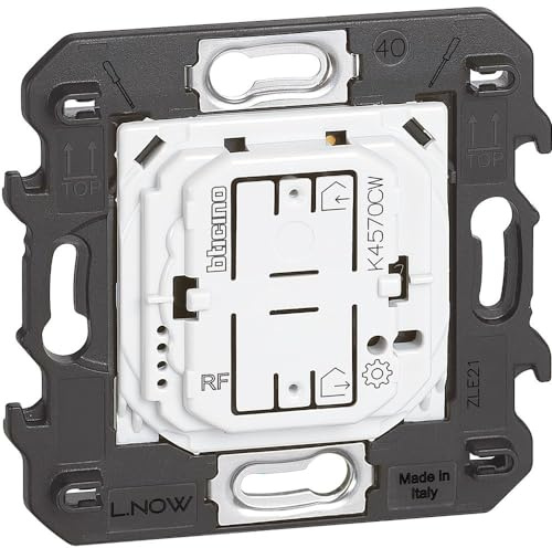 Bticino K4570CW Comando Wireless Scenario Entra&Esci, per Alzare/Abbassare Tapparelle e Luci in Simultanea, Scenario Personalizzabile da App, Living Now,Fissaggio con Adesivi Riposizionabili, 2 Moduli