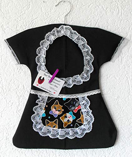 Klammerkleid, Wäscheklammerbeutel, Klammerkleidchen, Katzen Schürzchen