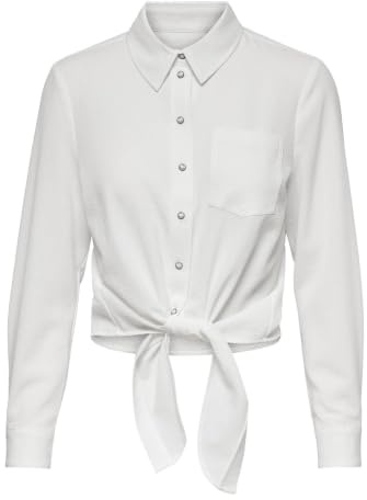 Only ONLLECEY LS Knot Shirt Noos WVN Blouse, Danseur de Nuage, S Femme