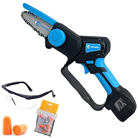 Campagnola Potatore Sega a batteria plug-in - In omaggio Occhiali protezione e Tappi Auricolari