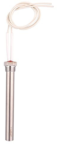 DERNORD Heizelement Patronentyp Elektroheizung 240V 500W 1/2 Zoll 20.95MM BSP Gewinde Edelstahlflansch DIY Edelstahl Heizelement