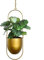 VDYXEW Staffa per piante da appendere, in metallo, moderna, per piante da interni, stile boho, moderna decorazione per la casa (oro)