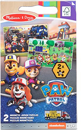 Melissa & Doug Paw Patrol 2 Puzzles magnétiques, La Pat' Patrouille, Livre d'activités, Loisirs créatifs pour Filles et garçons, Cadeau pour Enfants de 3 4 5 6 7 Ans, pour la Maison ou Voyage