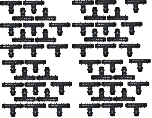 Magazzini GM TEE, Raccordi per Sistema di irrigazione Tubo Ala gocciolante,disponibili anche Manicotto,Picchetto,Valvola,Tappo,Gomito,Gancio,Presa a Staffa, per Tubi da 16mm (50,Tee)