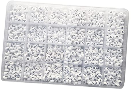 Toyvian 1350 Stück Freundschaftsarmbänder Abgeflachte Perlen Buchstabenperlen Selber Machen Perlen Für Die Schmuckherstellung Diy Zubehör Oblate Kind