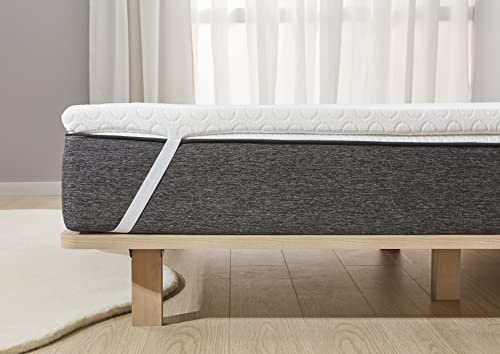 Marmota Visco Topper - Viscoelastisk madrass Topper för madrass, tvättbart och avdragbart lock, Tjocklek 5 cm (90x190 cm)
