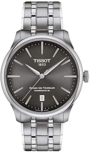 Tissot Herren Analog Automatik Armbanduhr Chemin des Tourelles Powermatic 80