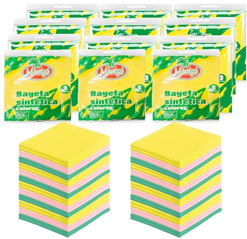 SNOWDVANCE Bayeta sintética de Cocina, Paquete de 36 Unidades de Colores. 40cm X 36cm