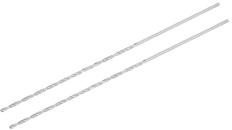TA-VIGOR 2Pcs 3mm Extra Long Twist Drill Bits 300mm HSS Straight Shank | High Speed Steel Spiral Drill Bits for Wood, Metal, Aluminium and Plastic