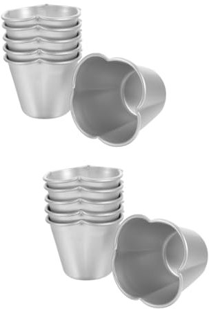 Alipis 12pezzi Pudding e Muffin Antiaderente Per Dolci e Gelati Resistente Temperature Per Professionali e Domestiche