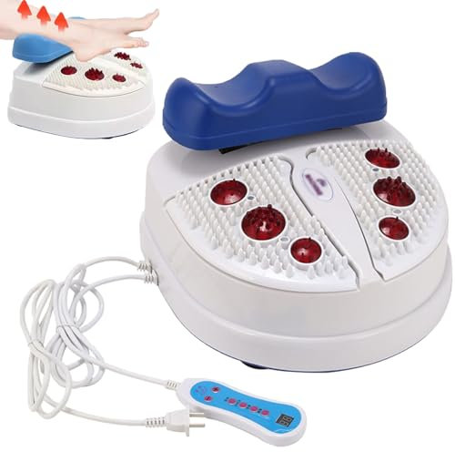 Fitness Blood Chi Machine, Foot Massager Machine Foot Physiotherapy Massage, Foot Massager Machine with Comfortable Padded Ankle Cradle