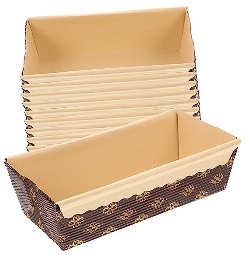 SECFOU 25stücke Papierbrotbackform Einweg-papierförmchen Backpapier-kastenformen Tortenförmchen Papierschalen Chiffon-kuchenförmchen Zum Backen Von Brot Und Kuchen