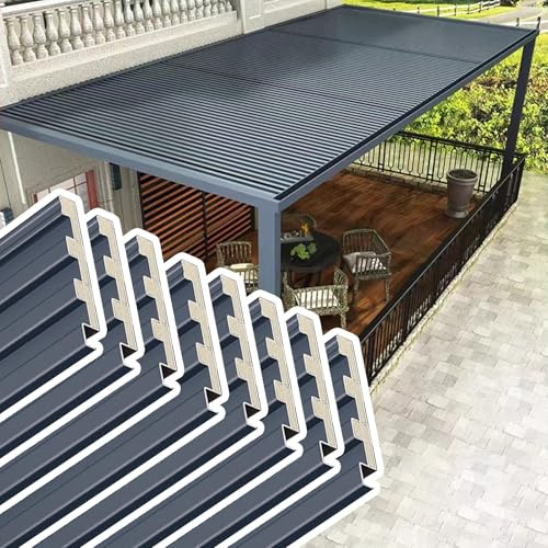 Kunovo Roofing Panels 1 2 5 8 Pcs Roof Sheets Panel, Aluminum Insulated Roofing Cladding Board, Waterproof Roofing Tiles Covers Plate, Awning Gazebo Roof Panels(8pcs,0.9m/3ft)