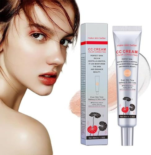 CC Cream, Tinted Moisturiser, Color Correcting CC Cream, Color Correcting Tinted Moisturizer, Full Coverage Foundation with SPF 25, for Naturally Glowing Skin (Light)