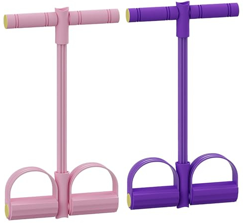 Corde De Tension élastique 6 Tubes, Bandes Mise à Niveau 6 Tubes élastique Fitness avec Pédales Poignées Cordes à étirer en Latex équipement De Résistance pour Domicile Gymnase Bureau (A+B)