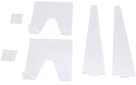 HUSHUI Porta della Piastra Acrilica da 2 Pezzi, Supporto per il Display a Cavalletto Trasparente, Supporto per Piastre Multifunzionale per Foto, Piatti, Telefoni, Libri