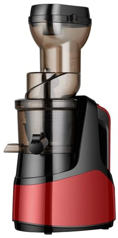 lilishangmao Estrattore di Succo A Freddo Professionale, 150 W, Espulsione Automatica della Polpa E Ampio Imbuto di Alimentazione, Spremitura Lenta A 50 Giri/Min, con Contenitori per Succo E Polpa
