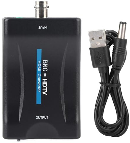 LIYJTK ABS BNC HDTV Convertidor Adaptador de monitoreo 1080P/720P HD Convertidor sin pérdidas de vigilancia Monitor Pantalla de TV Conversión 3D de alta definición PAL/NTSC Cámara