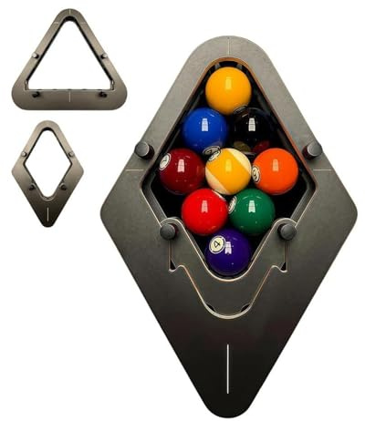Buobiy Precision-Engineered Professional Billiard Rack System That Eliminates Gaps,Billiard 8-Ball/9-Ball Pro Triangle/Diamond Pool Ball Racks, Eliminates Gaps & Delivers Perfect Racks