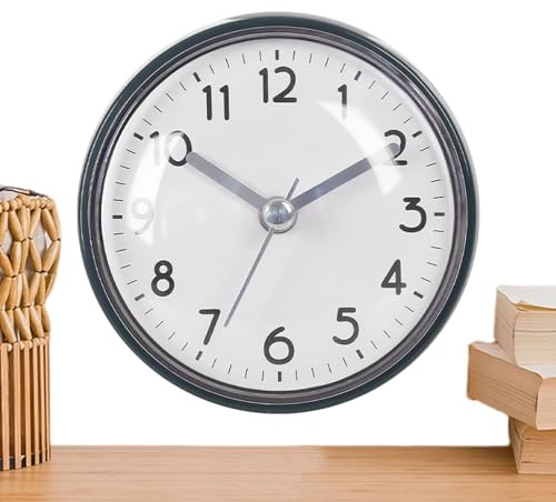 Senermter Badezimmer | wasserdichte Batteriebetriebene Moderne Alarmuhr | 7,5 Zentimeter Kleine Uhr Für Das Badezimmer | Für Home Office Schlafzimmer Wohnzimmer Küche Kühlschrank Spiegel Dusche