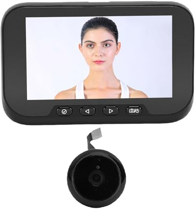 Akozon Video Peephole Camera 1080P Wide Angle Color Screen Motion Detection Digital Door Viewer for Home Security